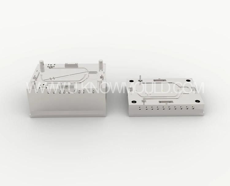 Plastic Supermarket Shopping Basket Injection Mould with Handle Wheels Plastic Basket Mold