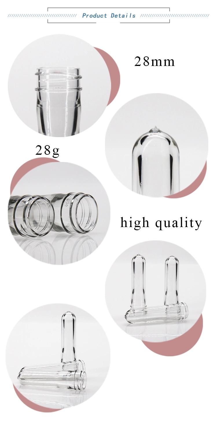 28mm 28g Pet Shampoo Bottle Preform Cosmetic Product Preform