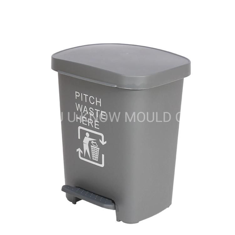 Plastic Pedal Garbage Can Injection Mould Trash Bin Mold
