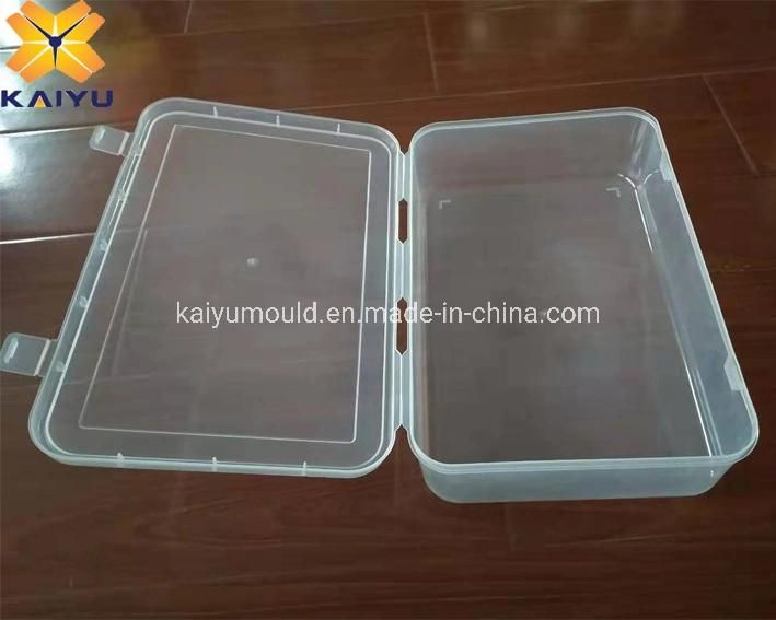 Storage Container Molding Injection Mould for Transparent Box with Flip-Top Cover
