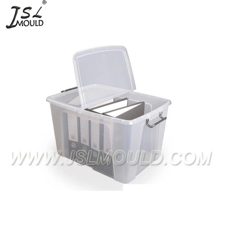 Injection Plastic Flip Top File Storage Tote Mould