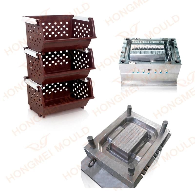 Kitchen Rice Storage Box Injection Mould Kitchen Dishwasher Plastic Basket Drain Rack Mould Vegetable and Fruit Washing Basket Mold