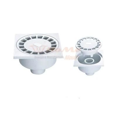 Plastic PVC Floor Drain Injection Mould Bathroom Use Pipe Fitting Injection Mold Plastic ...