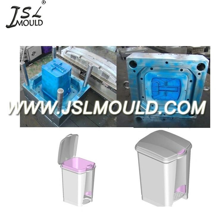 Injection Plastic Swing Lid Trash Can Mould