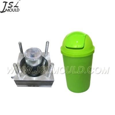 Injection Plastic Swing Lid Trash Can Mould