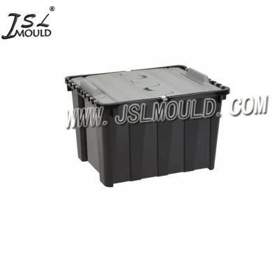 Professional Quality Plastic Hinged Lid Storage Tote Mould