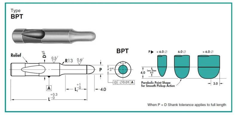 Die Buttons Schneidstempel Mit Zylindrischem Kopf Poincon Cylindrique Punch