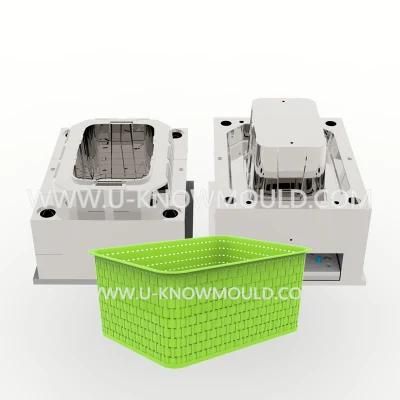 Rattan Surface Basket Injection Mould Plastic Mold Maker