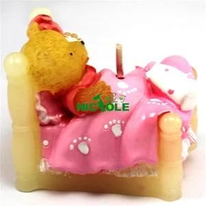 Nicole Decorative Cartoon Bear Silicone Candle Mould Lz0095