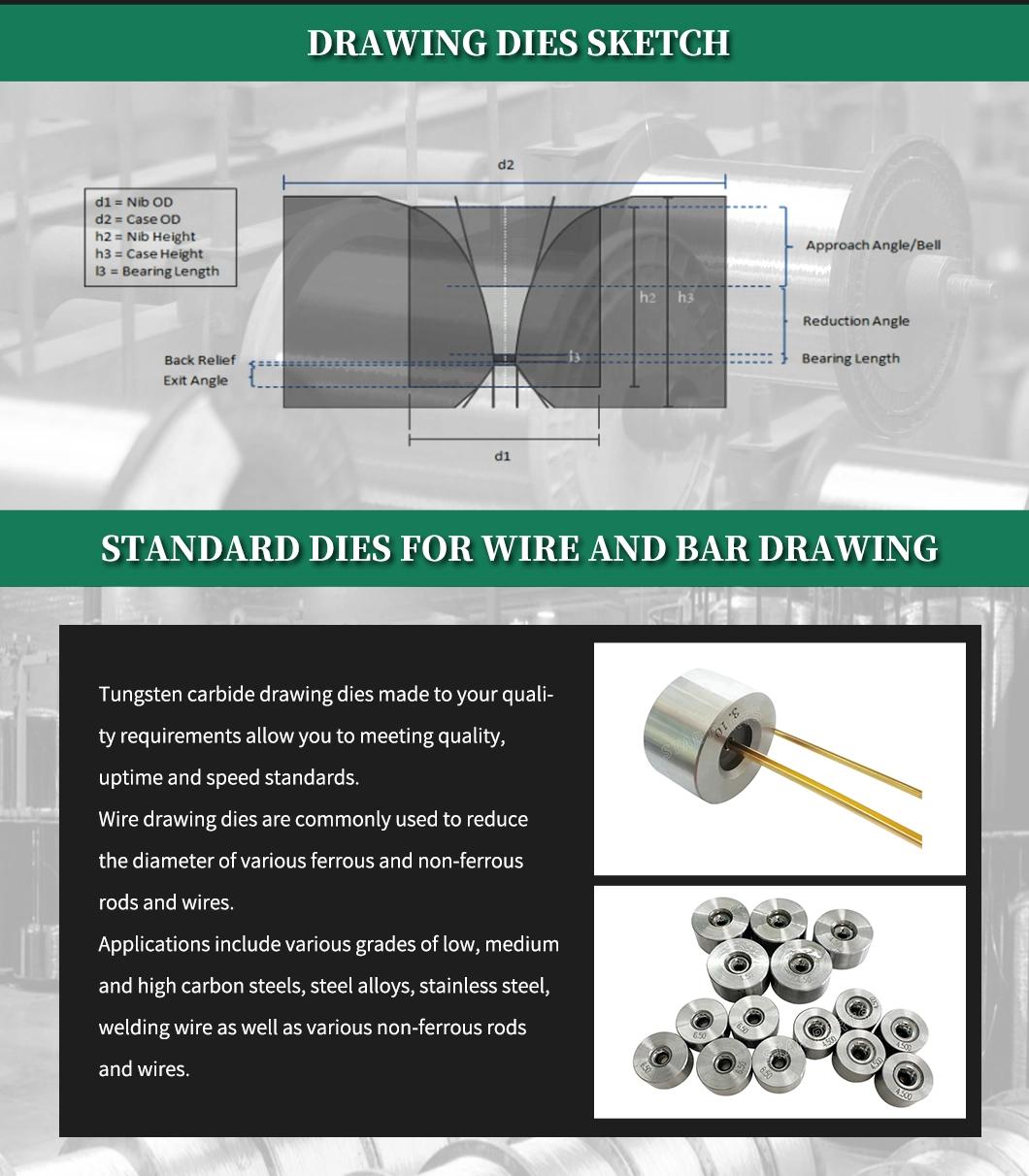 Cemented Tungsten Carbide Wire Drawing Dies for Drawing Low/Middle/High Carbon Wire