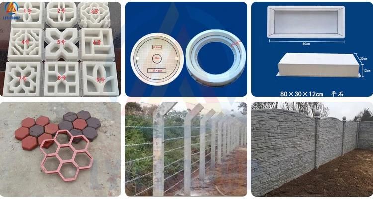 High Quality Plastic Precast Roman Pillar Concrete Fence Column Mould for Sale