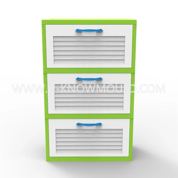 Plastic Multi Purpose Large Capacity Storage Cabinet Mold Plastic Drawer Injection Mould