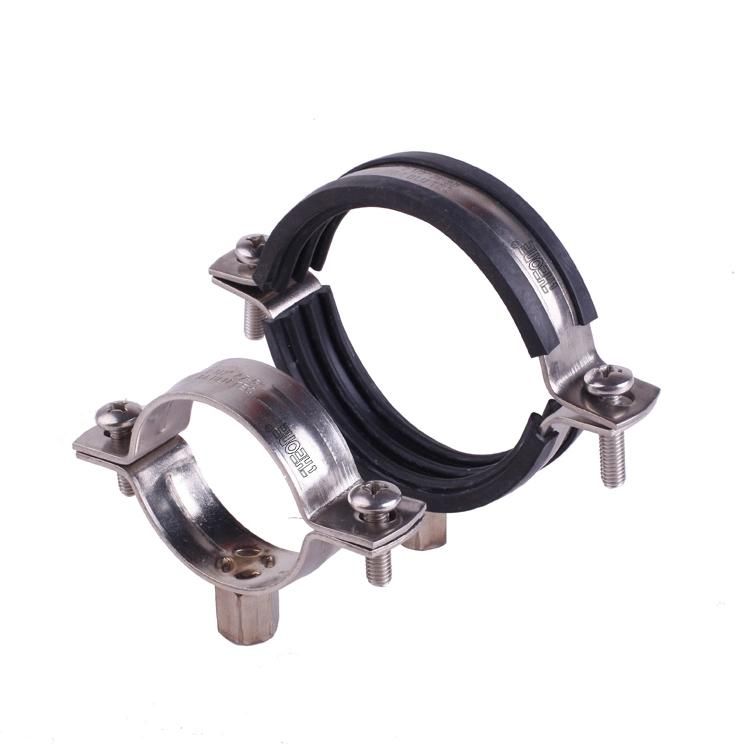 Customized Mould EPDM Rubber Lined P Clip Water Pipe Tube Hose Clamp Holder/Rubber Lined P Clamps/Rubber Two Way Pipe Clip Clamp