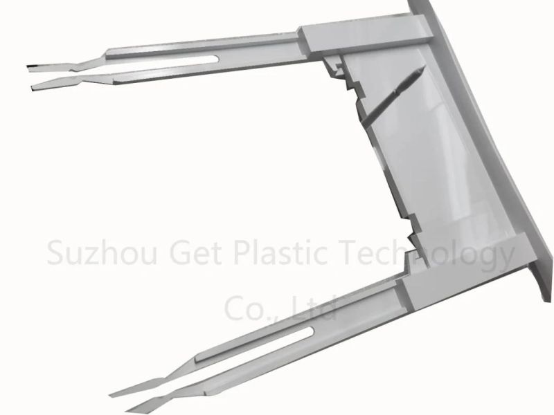 White Plastic Processing Parts in Factoty