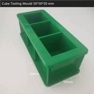Concrete Plastic Tube Test Mould 50*50*50mm Three Gang Molds