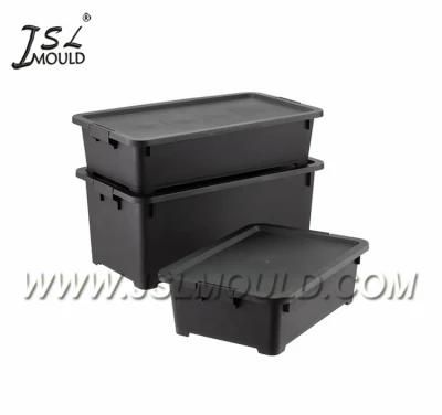Plastic Storage Wheeled Container Tote Rugged Industrial Lid Box Mould