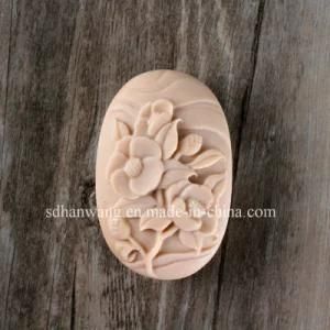 R1709 Oval Flowers Natural Soap Silicone Moulds