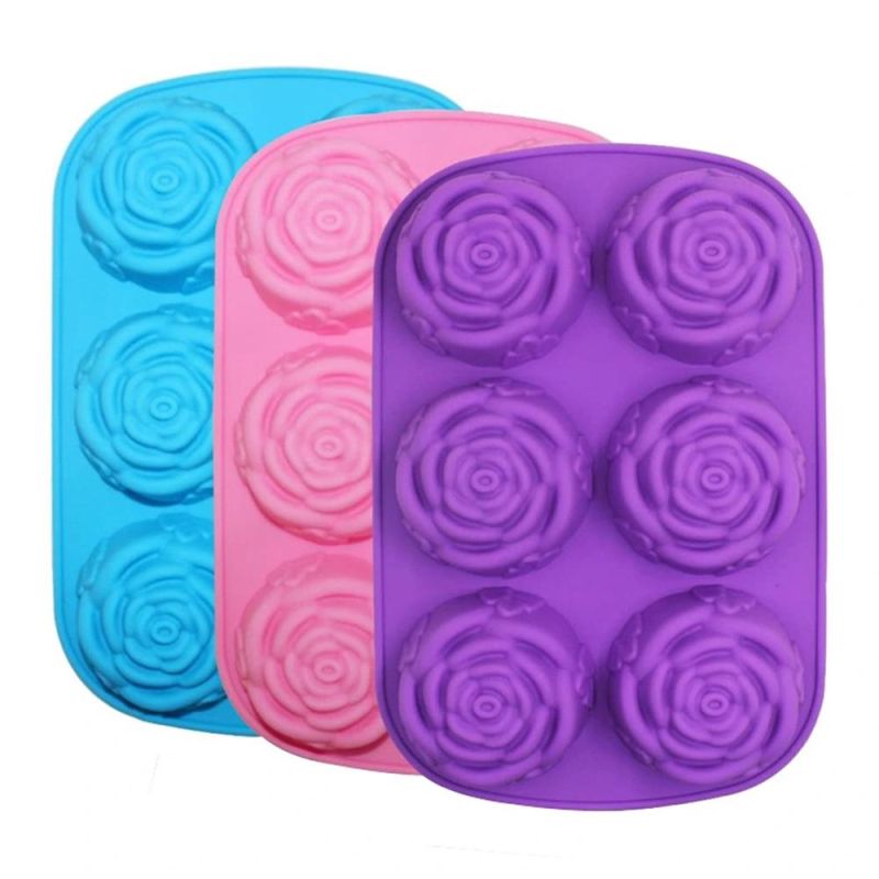 OEM Fancy Rose Shape Silicone Cake Mold