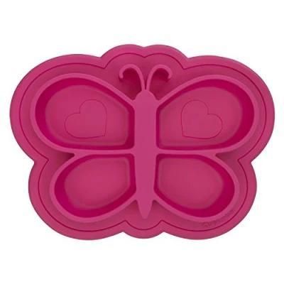 Baby Food Feeding Plate Silicone Rubber Baby Suction Lunch Bowl Box