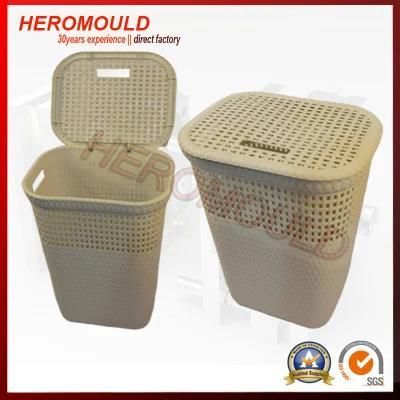 Nice Design of Plastic Rattan Laundry Basket Mould From Heromould