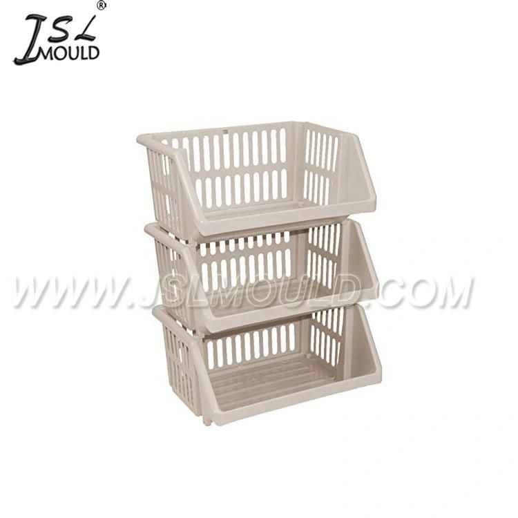 Injection Plastic Stacking Fruit Basket Tray Mould