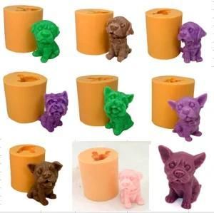 R0518-26 Cartoon Dog DIY Gift Chocolate Mold Baby Doll Resin Silicon Mould Small Candle ...