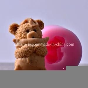 Handmade Cartoon 3D Animal Shaped Love Bear Candle Mold Decorative Silicone Mould Lz0136