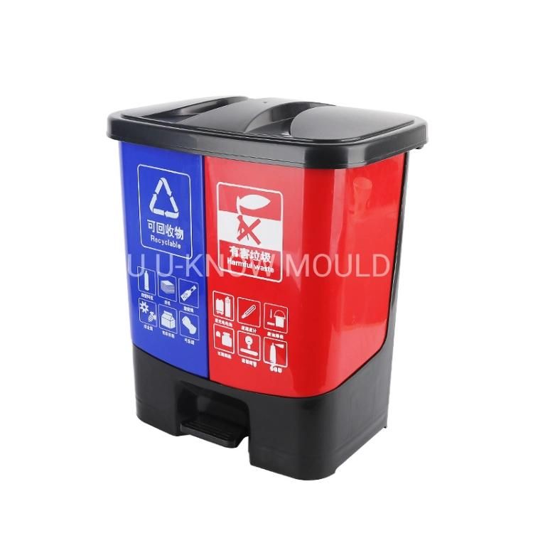 Plastic Sorting Waste Bin Injection Mould Plastic Sealed Foot Pedal Garbage Mold