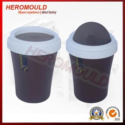 Modern Coffee Cup Shape Plastic Trash Bin Mould From Heromould