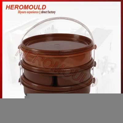 Plastic PP Round Lunch Box Food Container Injection Mould From Heromould