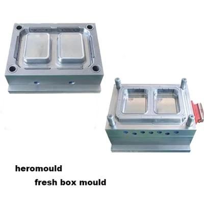 Plastic Injection Mould Plastic 2 Cavity Rectangle Food Box Mould Plastic Lunch Box Mould ...