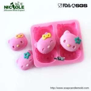 B0239 Hello Kitty Silicone Baking Mold Cartoon Silicon 3D Cake Mould DIY Chocolate Mold