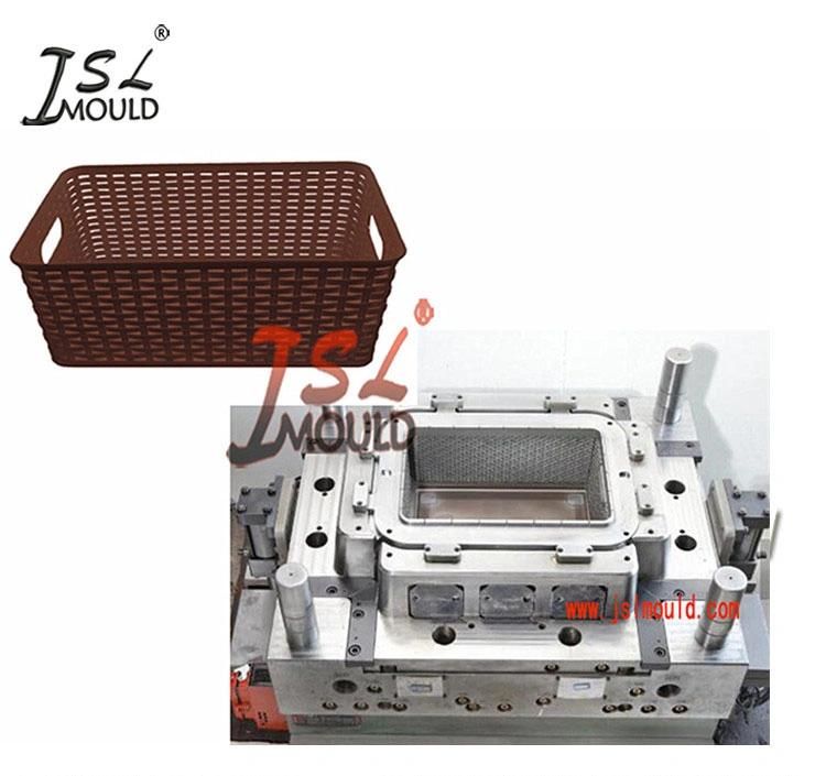 New Design Customized Injection Plastic Rattan Laundry Basket Mould