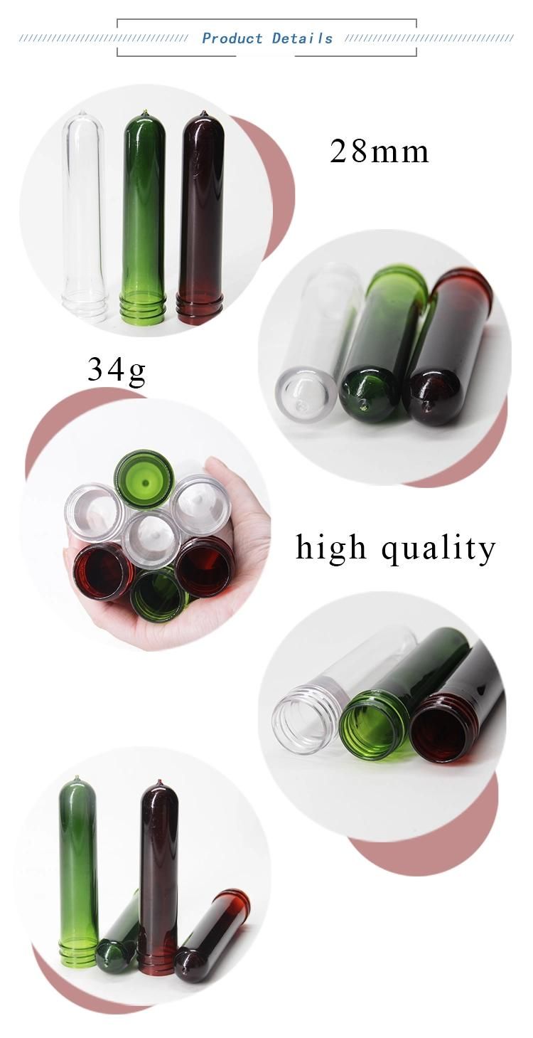 28mm 34G Pet Shampoo Bottle Preform Cosmetic Product Preform