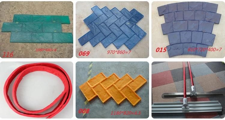 Lya Top Quality Low Price Concrete Stamp Mold Rubber Floor Moulds for Sale