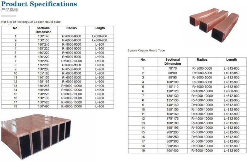 Square Rectangular Copper Mould Tube