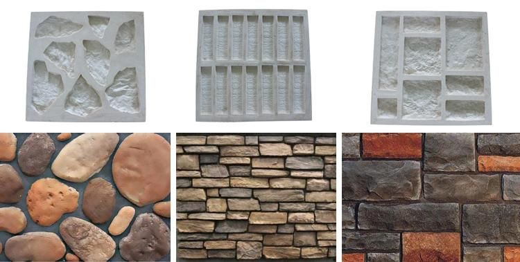 Silicone Rubber 3D Wall Panel Artificial Stone Molds for Decorative Wall