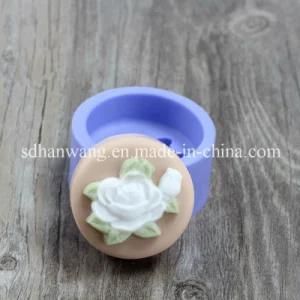 R0146 Round Flower Shape 50g Handmade Custom Soap Silicone Mold