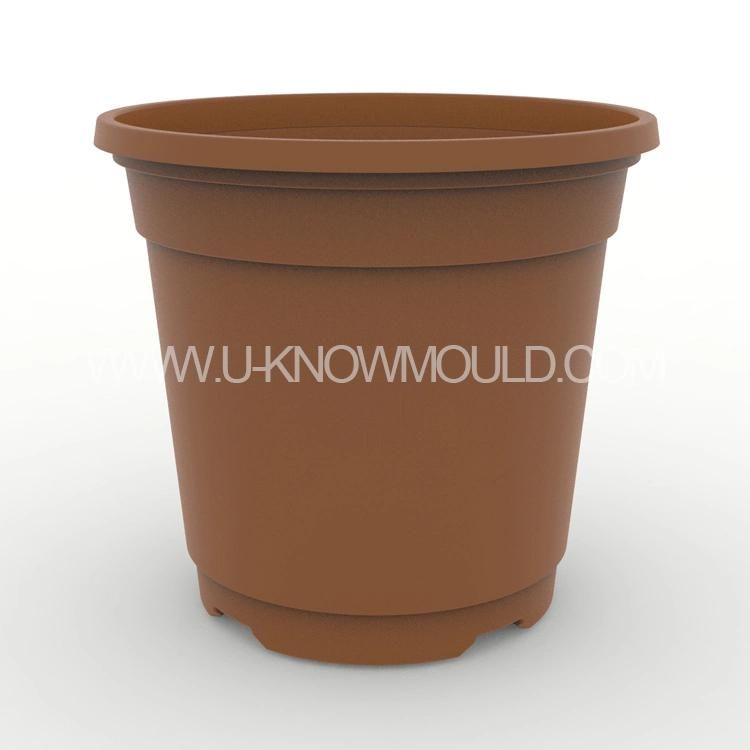Plastic Outdoor Rattan Flower Pot Injection Mould Plastic Flowerpot Molds