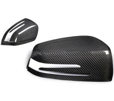 Carbon Fiber Car Left Side Door Mirror Cover with Lamp