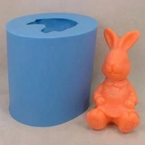 R0439 Rabbit 3D Animal Silicone Soap Candle Mold for Easter