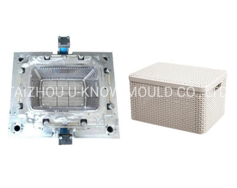 China Basket Mould Manufacturer Plastic Storage Basket Injection Mold with Cover