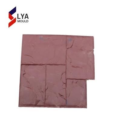 Decorative Concrete Stepping Suidewalks Silicone Rubber Stone Molds