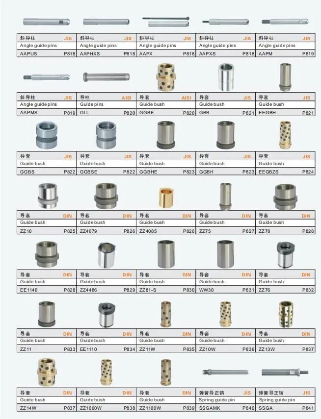 China Manufacturer Customized Plastic Injection Mold Parts DIN Standard Suj2 Guide Pins Zz04