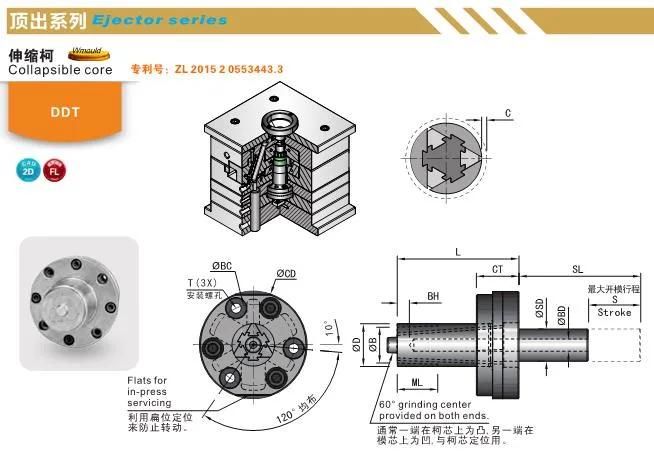 High Precision Plastic Mould Collapsible Core