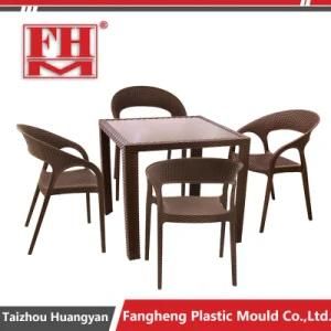 Plastic Injection Rattan Fashion Chair Set Mould