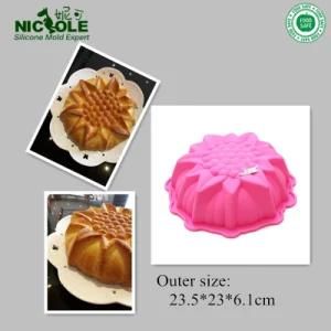 B0163 Flower Shape Cake Bakery Silicone Baking Mould