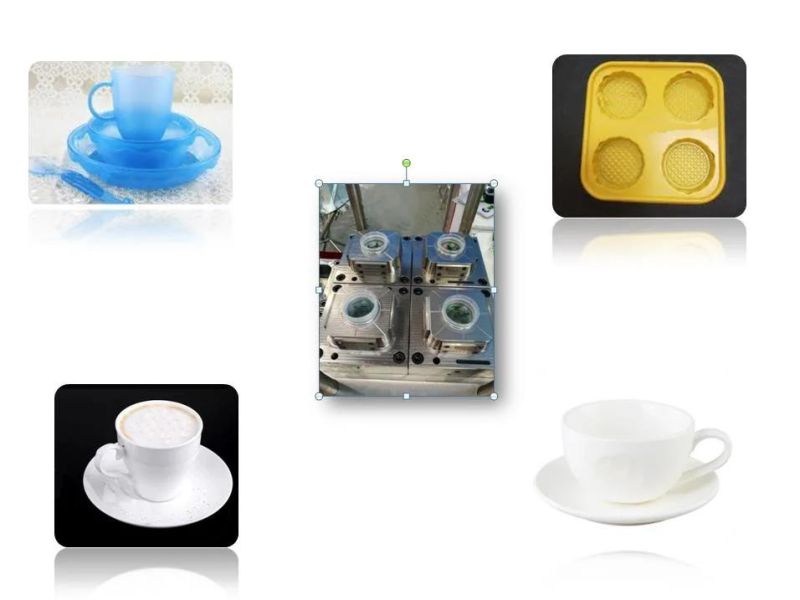 Coffee Cup Plastic Tray Mold PP PC Injection Molded Parts H13 Die Mould