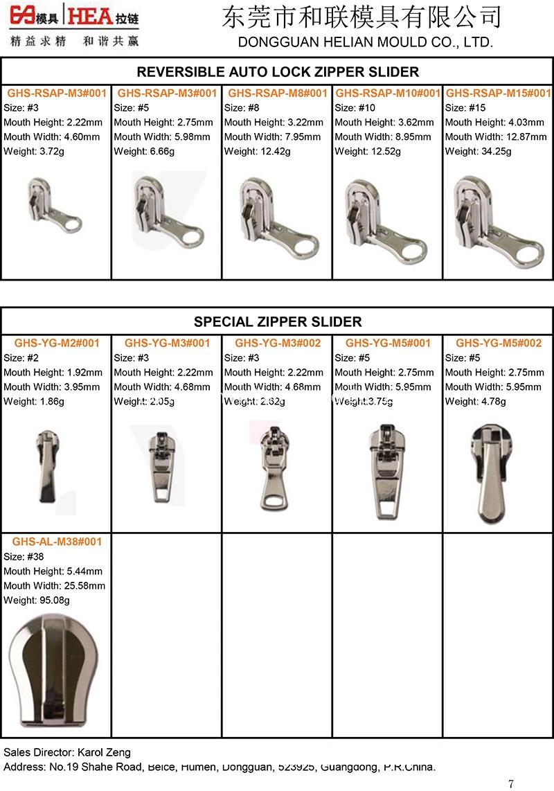 Helian Spring Lock Zipper Slider Die Casting Molds