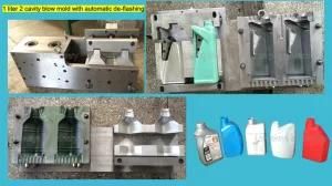 2L 3L 4L 2 Cavity Extrusion Blow Mold for Plastic Jerrycan / Detergent / Dishwashing ...